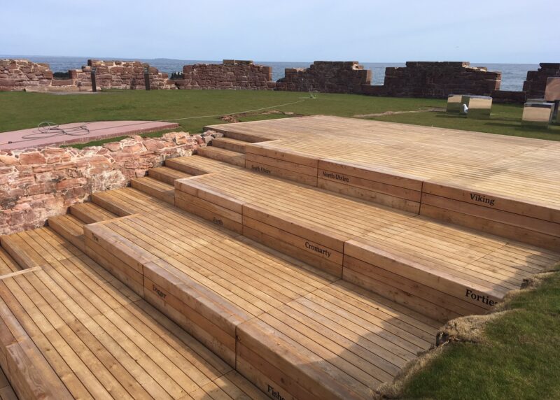 Dunbar Harbour steps overhead